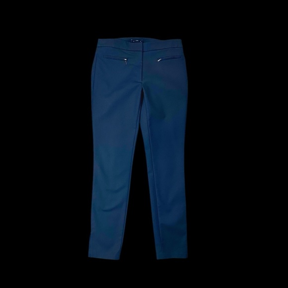 Club Monaco ‘Aveena’ Polished Zip-Pocket Side-Slit Pant in “Aviator Navy” Size 2 - Picture 3 of 16